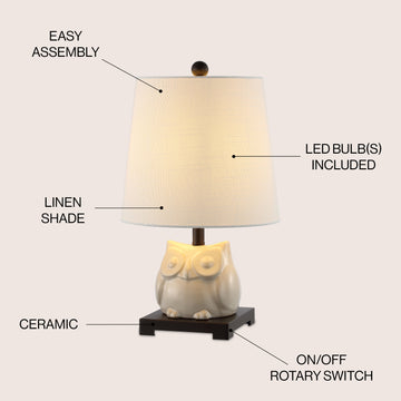 Justina 16" Ceramic Mini LED Table Lamp